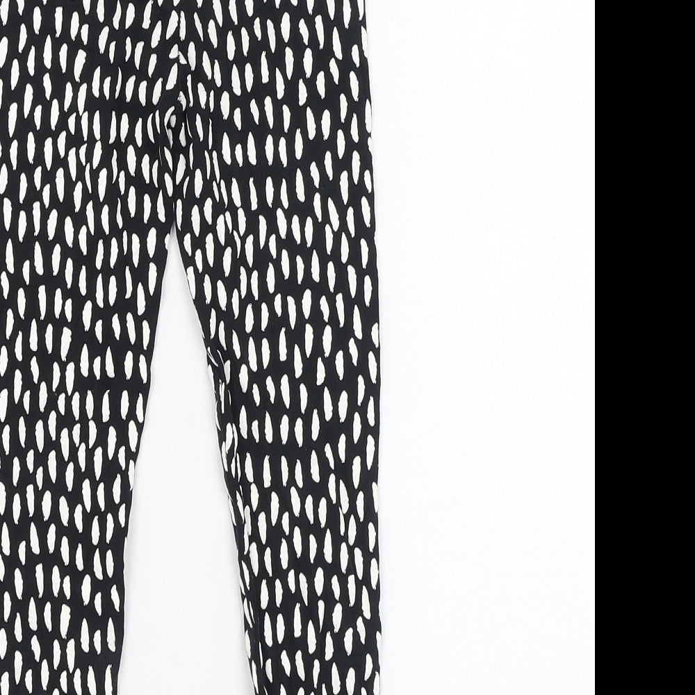 Matalan Girls Black  Cotton Jogger Trousers Size 4-5 Years  Regular Pullover - Leggings