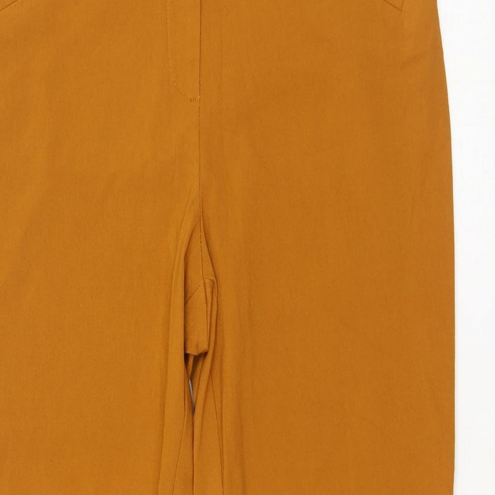Primark Womens Orange  Viscose Carrot Trousers Size 16 L28 in Regular Zip