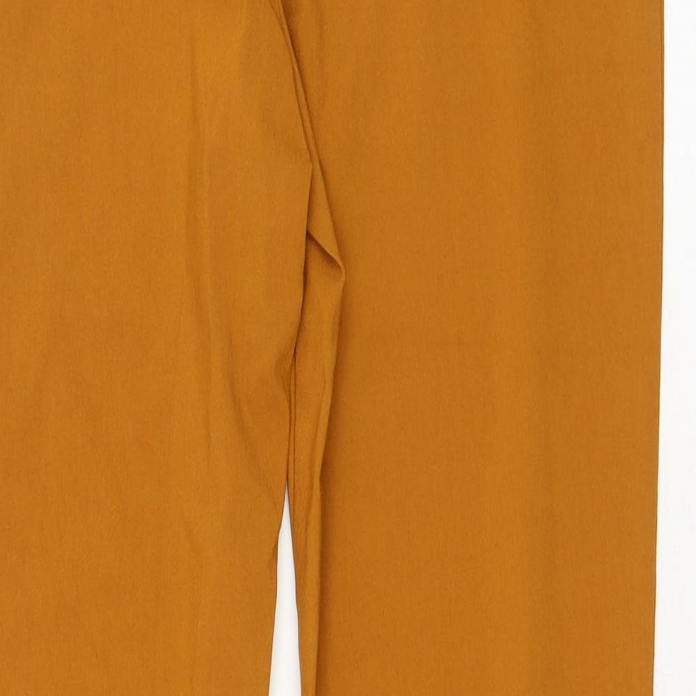 Primark Womens Orange  Viscose Carrot Trousers Size 16 L28 in Regular Zip