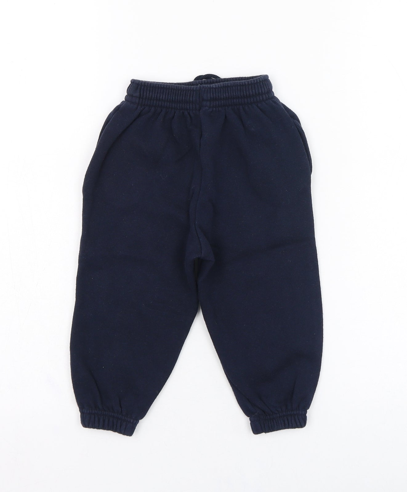 Preworn Boys Blue  Cotton Jogger Trousers Size 18-24 Months  Pullover