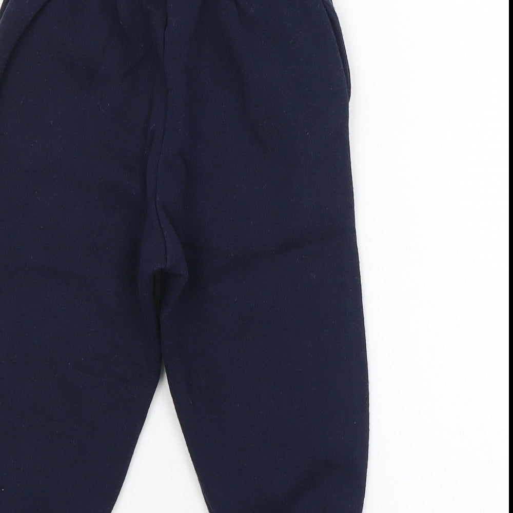 Preworn Boys Blue  Cotton Jogger Trousers Size 18-24 Months  Pullover
