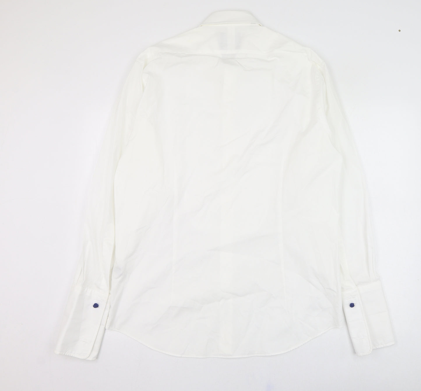 Chester Barrie Mens White  Cotton  Dress Shirt Size 16.5 Collared Button