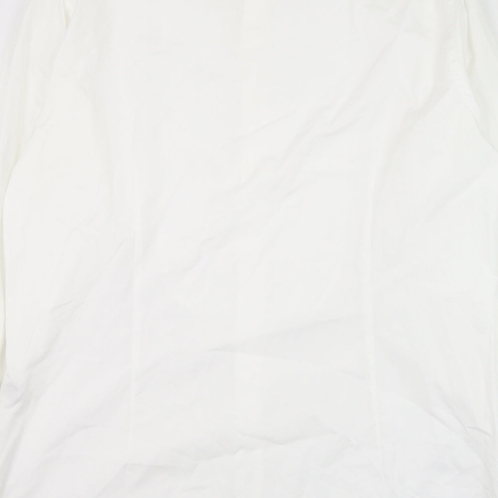 Chester Barrie Mens White  Cotton  Dress Shirt Size 16.5 Collared Button