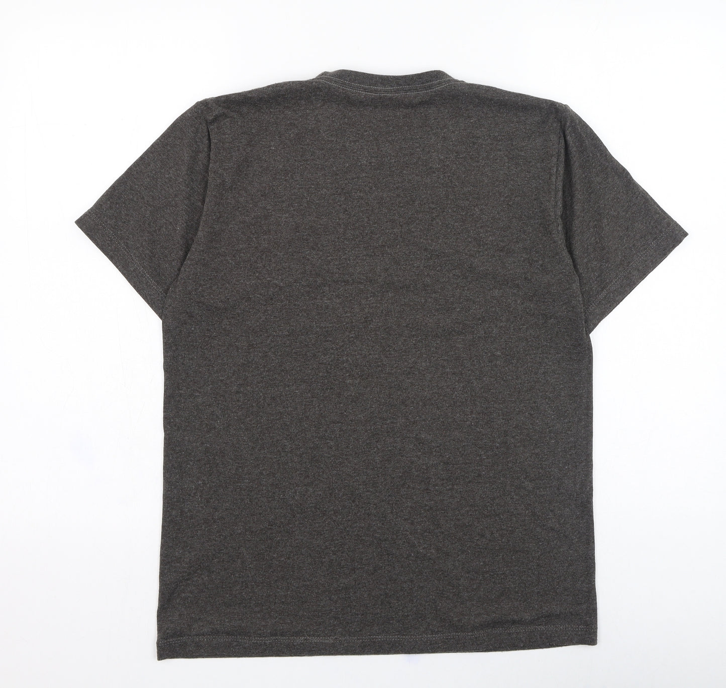 acdc Mens Grey  Cotton Basic T-Shirt Size S Round Neck Pullover - ACDC