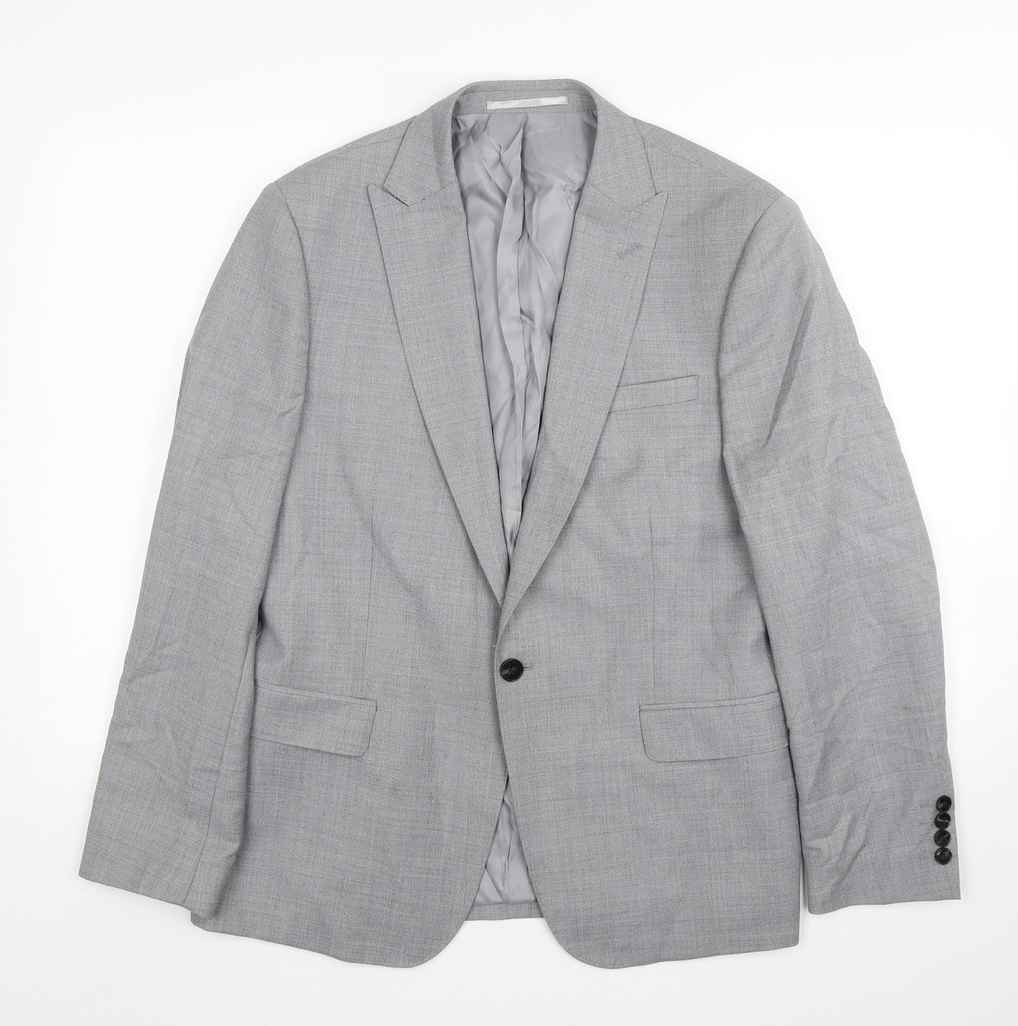 John Lewis  Mens Grey  Polyester Jacket Suit Jacket