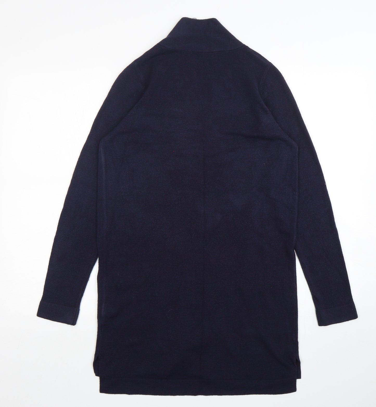 Marks and Spencer Womens Blue V-Neck  Acrylic Cardigan Jumper Size 10