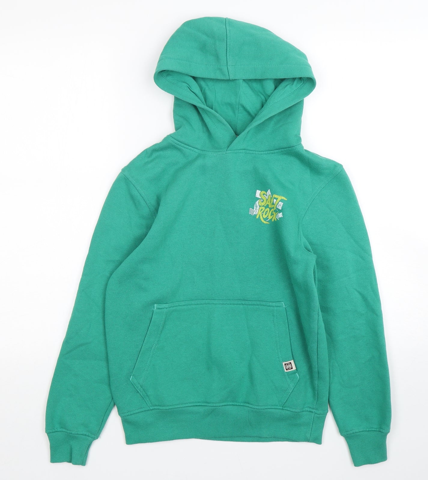 Salt Rock Boys Green  Cotton Pullover Hoodie Size 7-8 Years  Pullover
