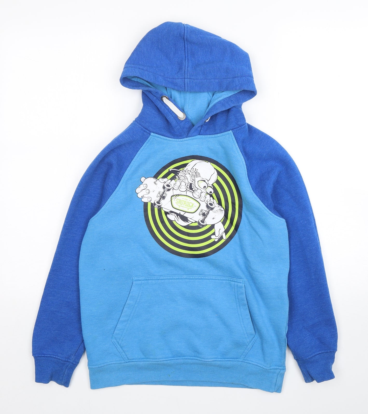 Saltrock Boys Blue  Cotton Pullover Hoodie Size 9-10 Years  Pullover