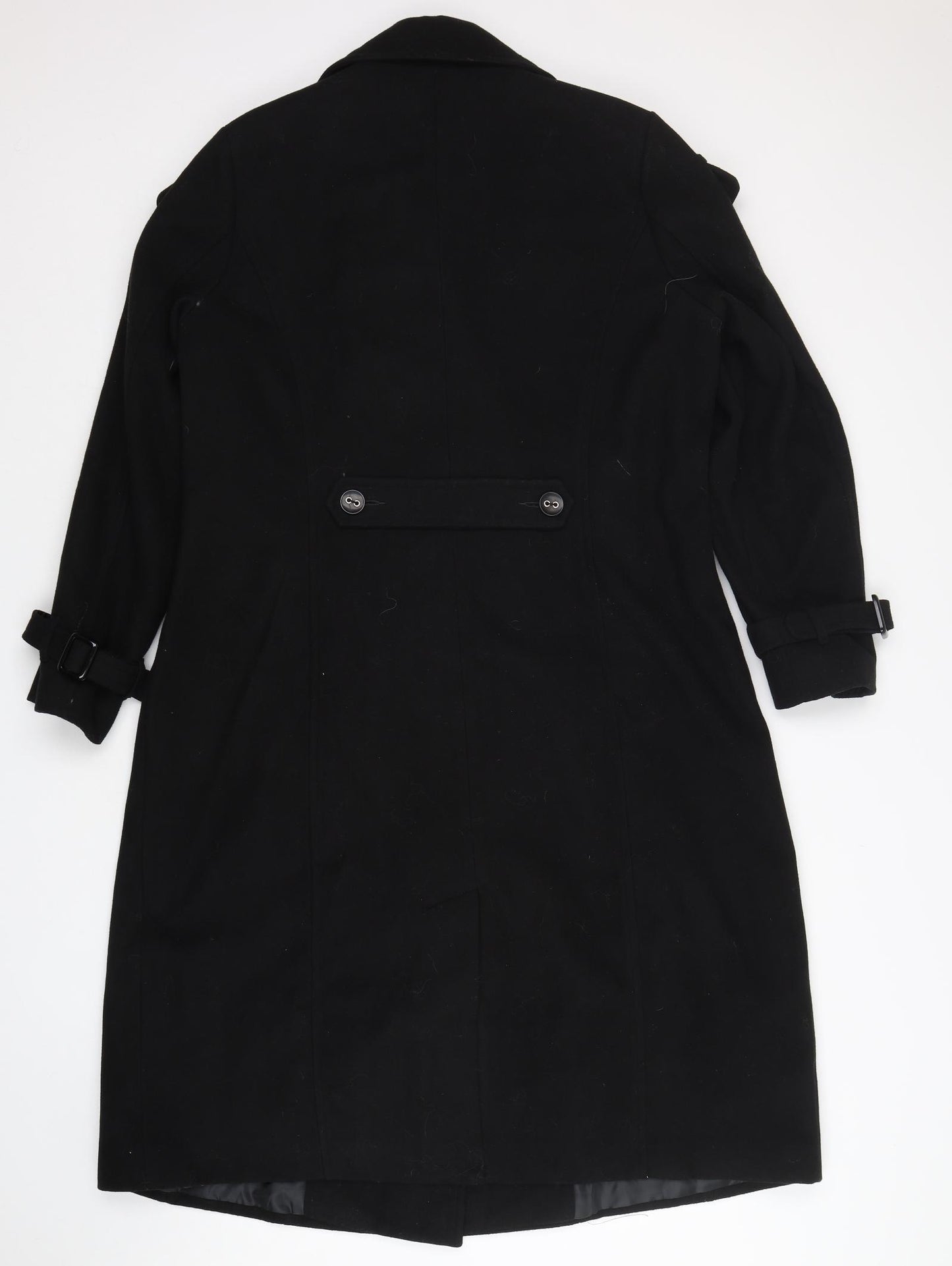 Wardrobe Essentials Womens Black   Overcoat Coat Size 16