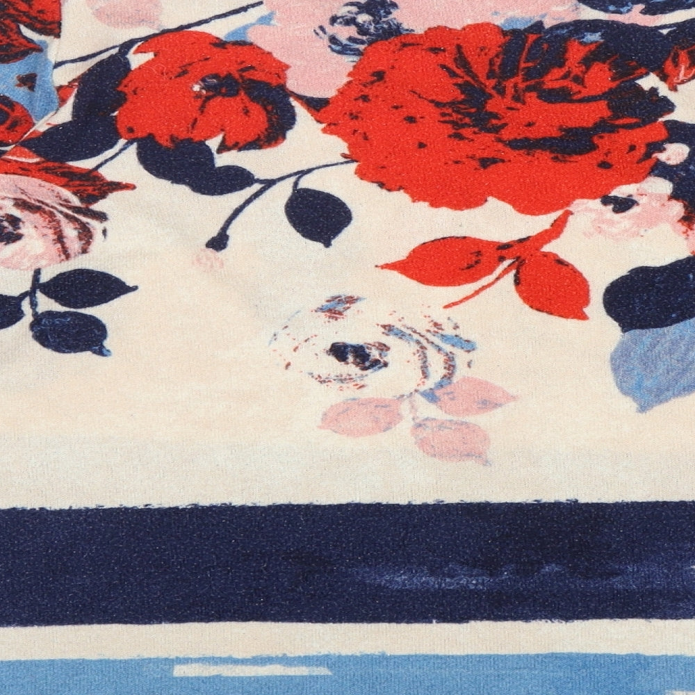 Nutmeg Womens Multicoloured Round Neck Floral Polyester Pullover Jumper Size 16