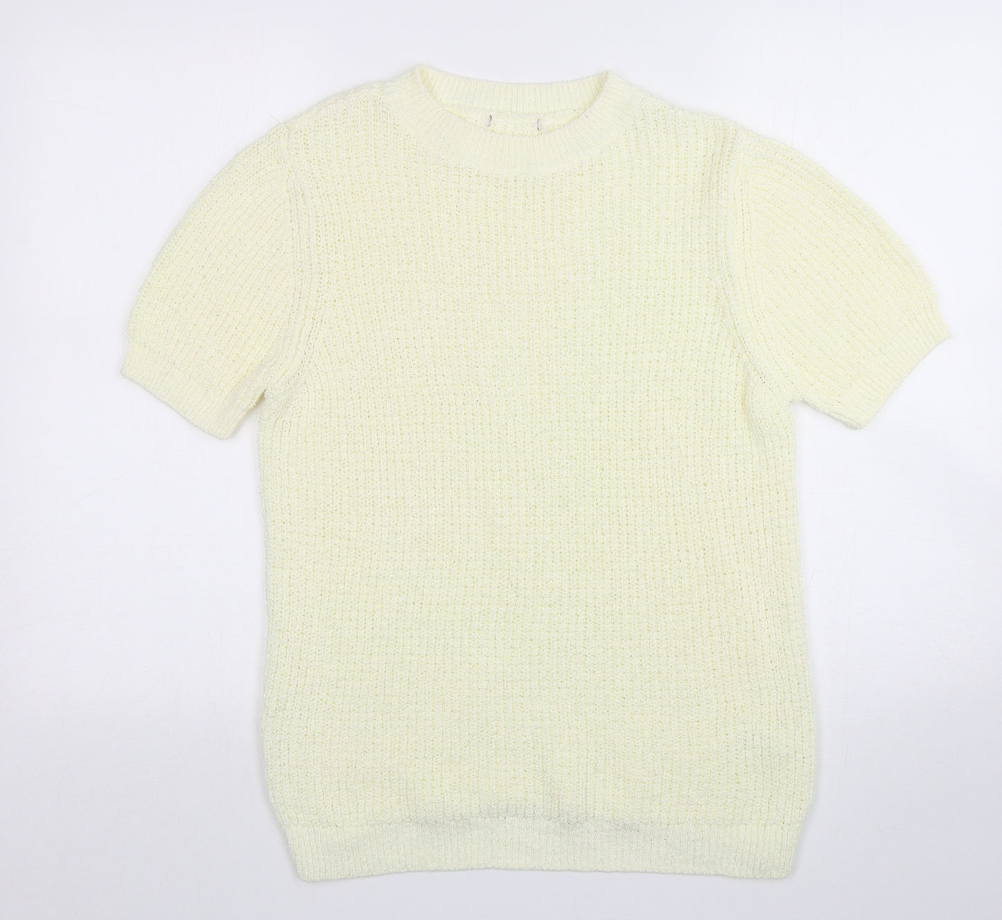 TU Womens Beige Round Neck  Cotton Pullover Jumper Size 14