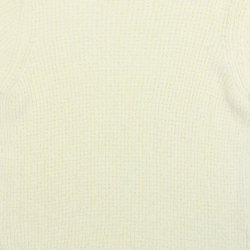 TU Womens Beige Round Neck  Cotton Pullover Jumper Size 14