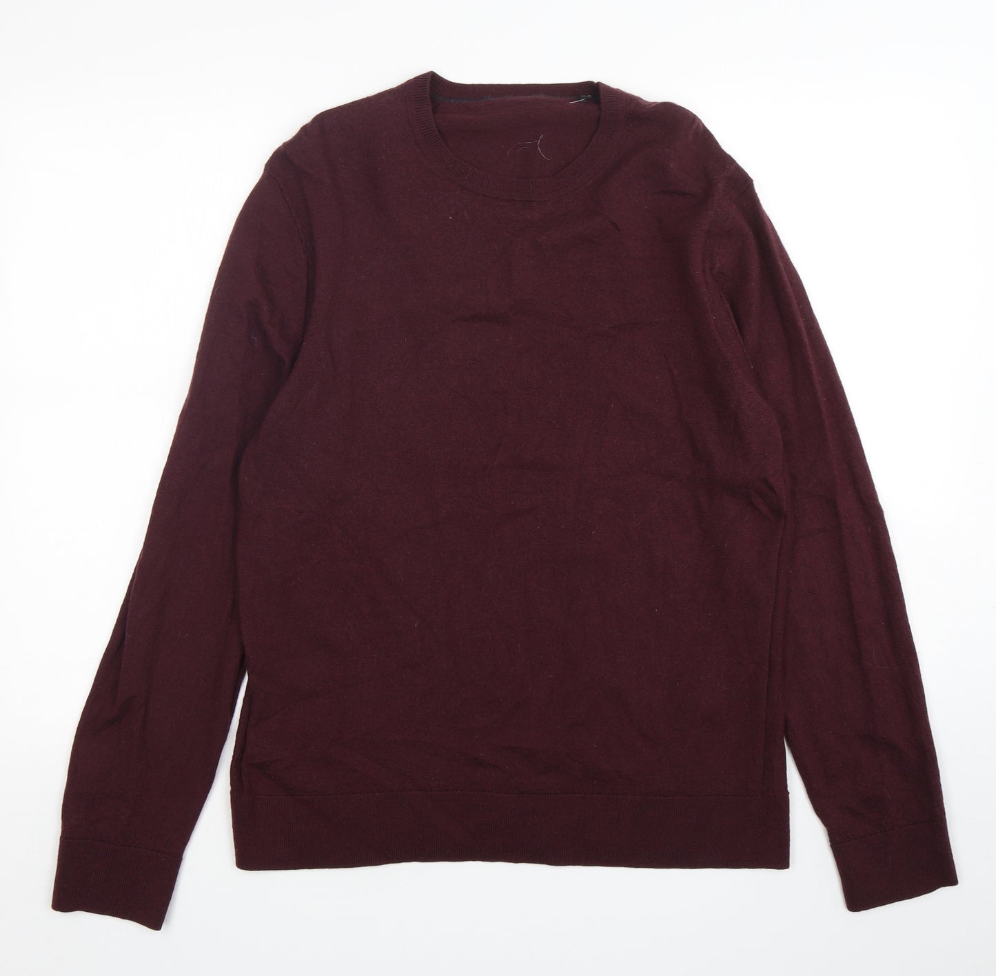 Michael Kors Womens Purple Round Neck  Wool Pullover Jumper Size 2XL