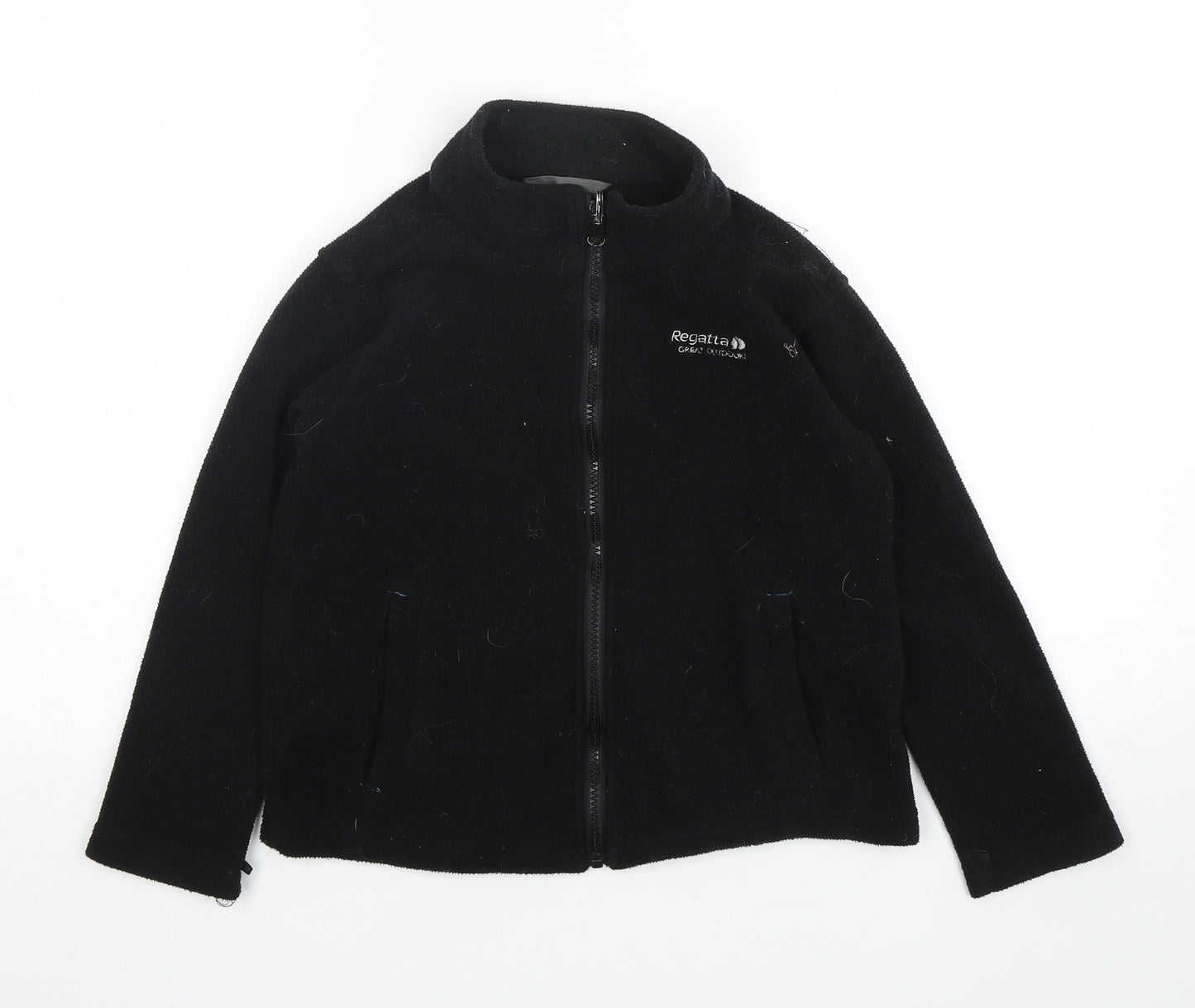 Regatta Boys Black  Polyester Full Zip Sweatshirt Size 7-8 Years