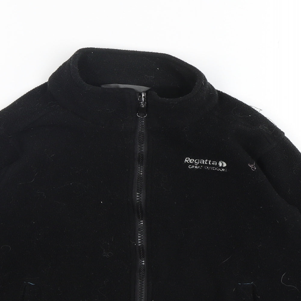 Regatta Boys Black  Polyester Full Zip Sweatshirt Size 7-8 Years