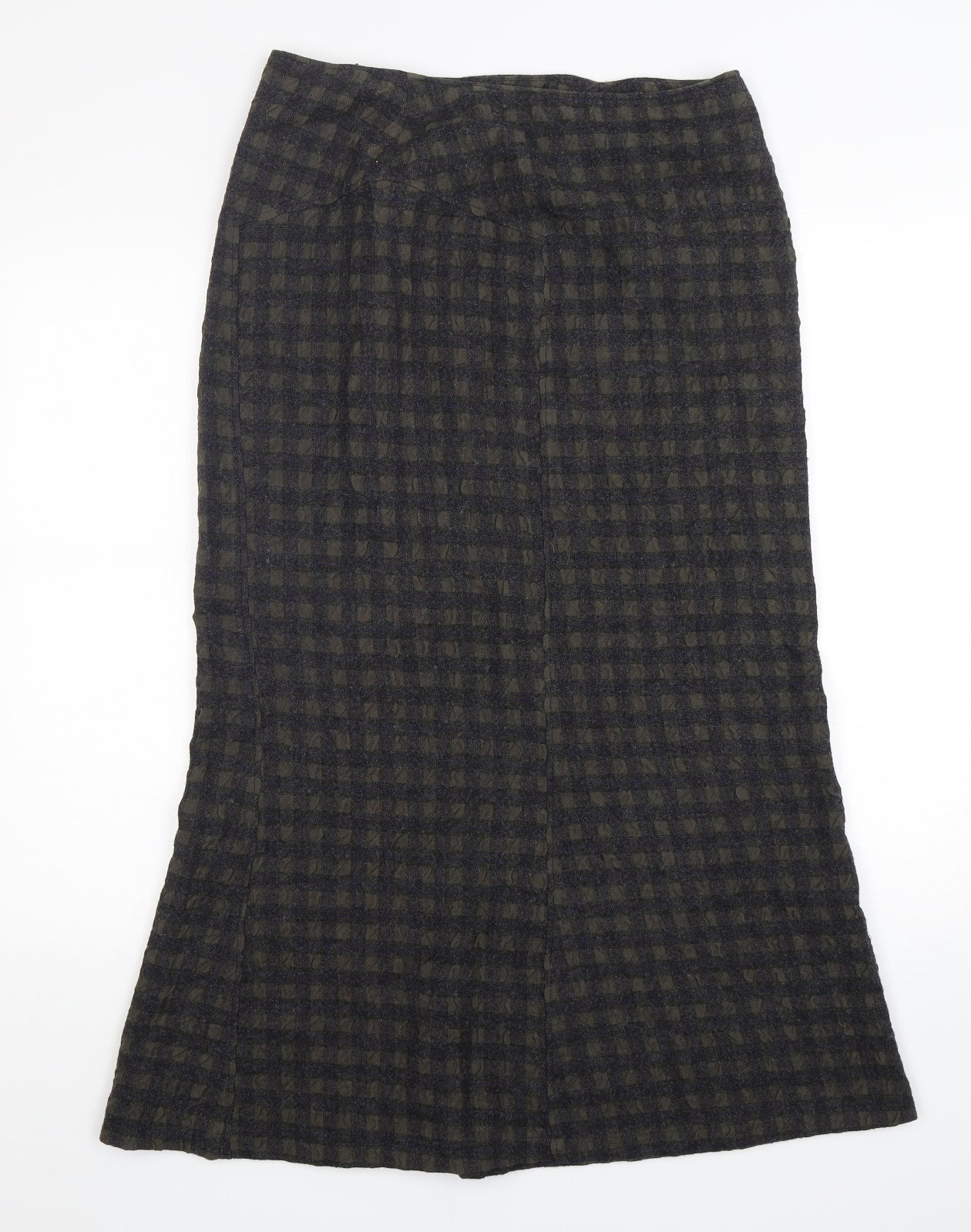 Berkertex Womens Multicoloured Check Wool Straight & Pencil Skirt Size S