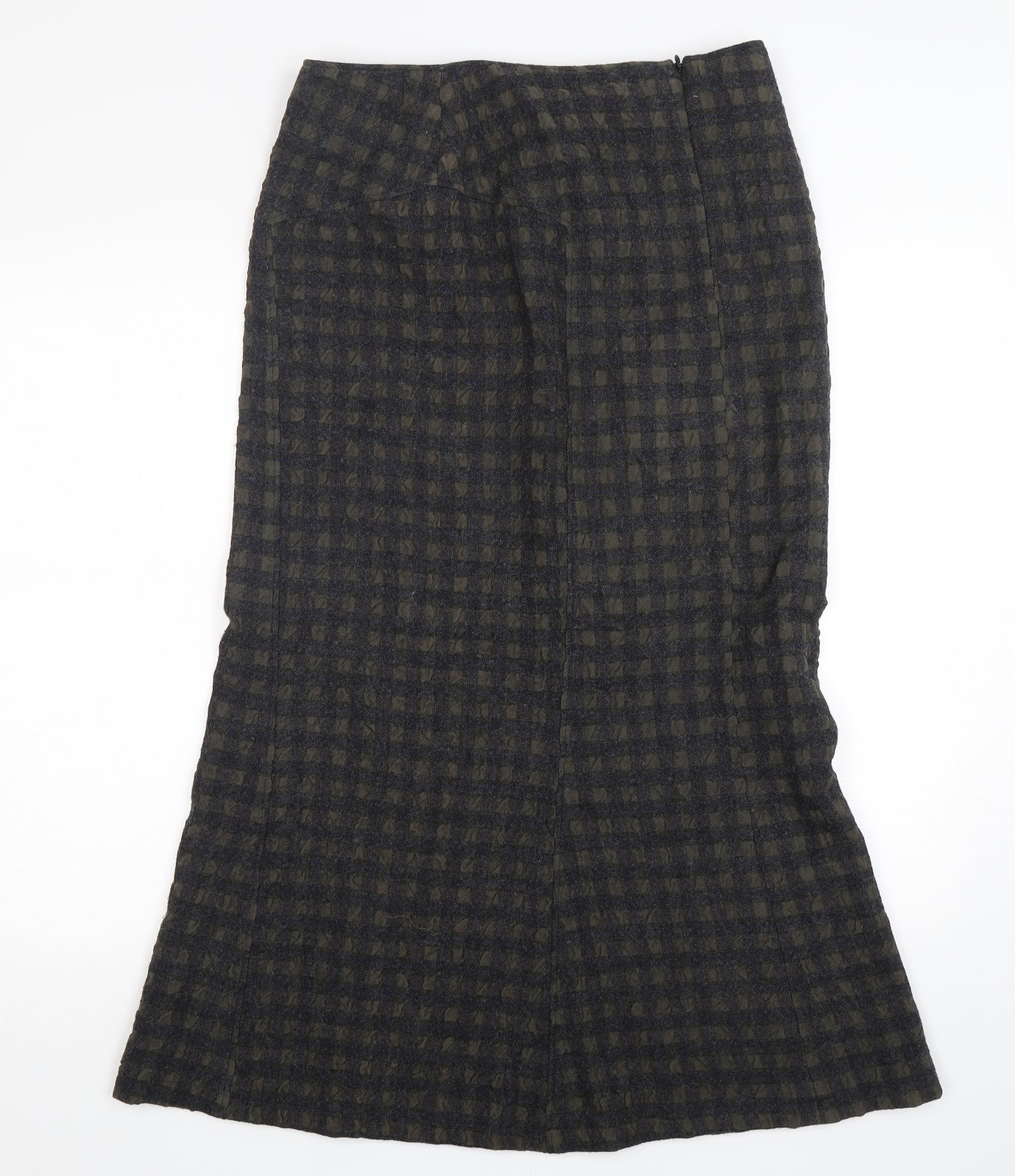 Berkertex Womens Multicoloured Check Wool Straight & Pencil Skirt Size S