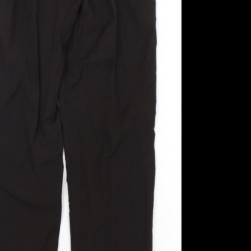 Preworn Mens Black  Polyester Trousers  Size 16 L29 in Regular