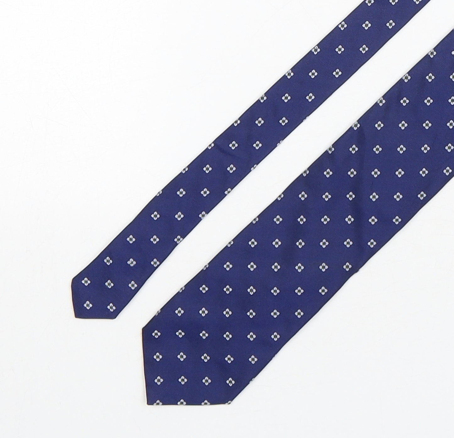 Tie Rack  Mens Blue Floral Silk Pointed Tie One Size