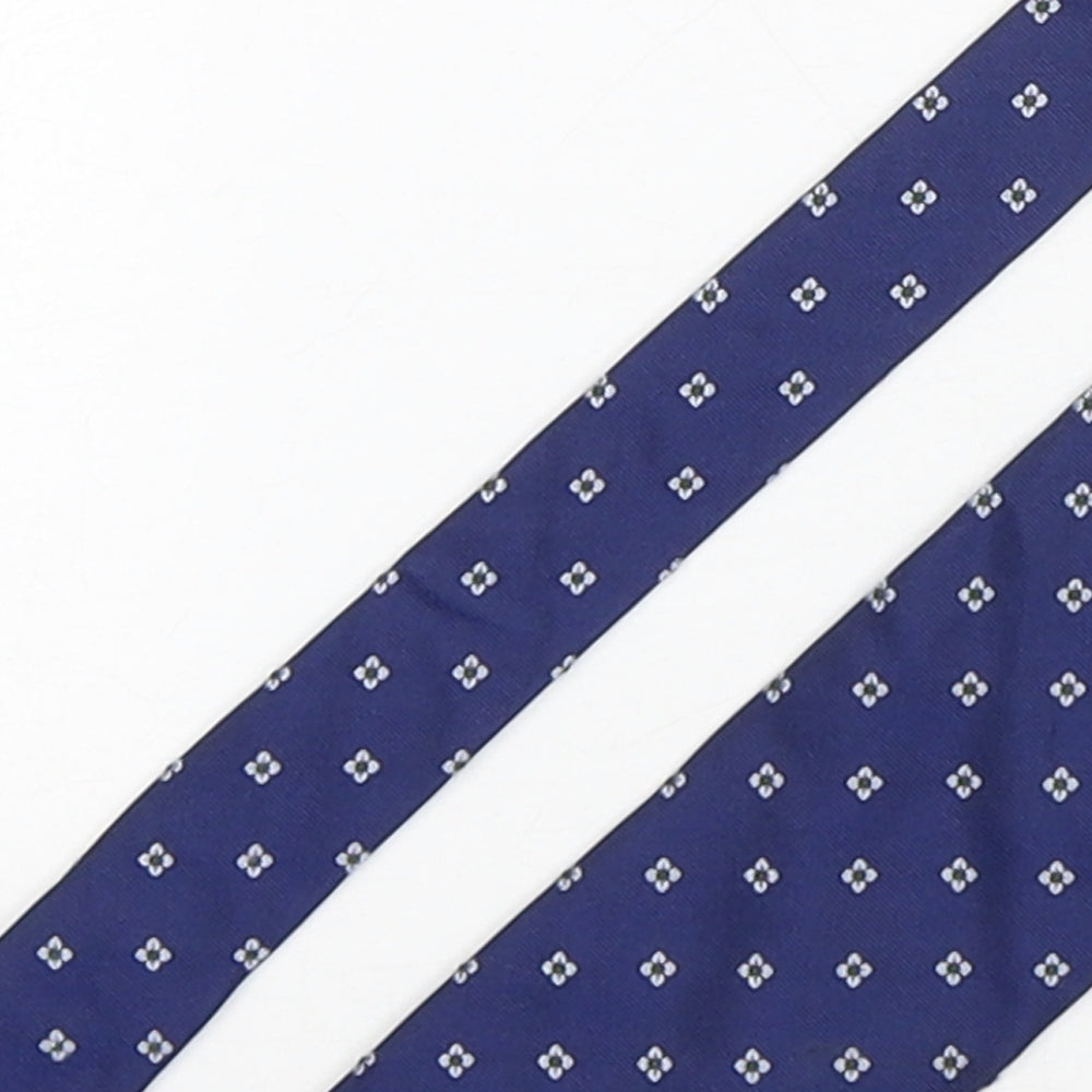 Tie Rack  Mens Blue Floral Silk Pointed Tie One Size