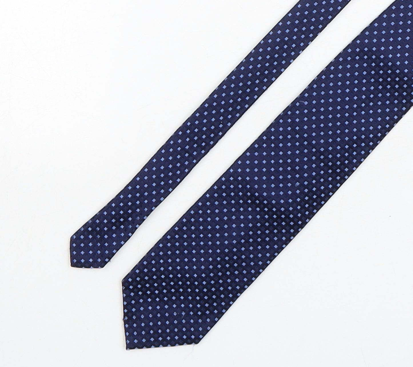 Tie Rack  Mens Blue Plaids & Checks Silk Pointed Tie One Size