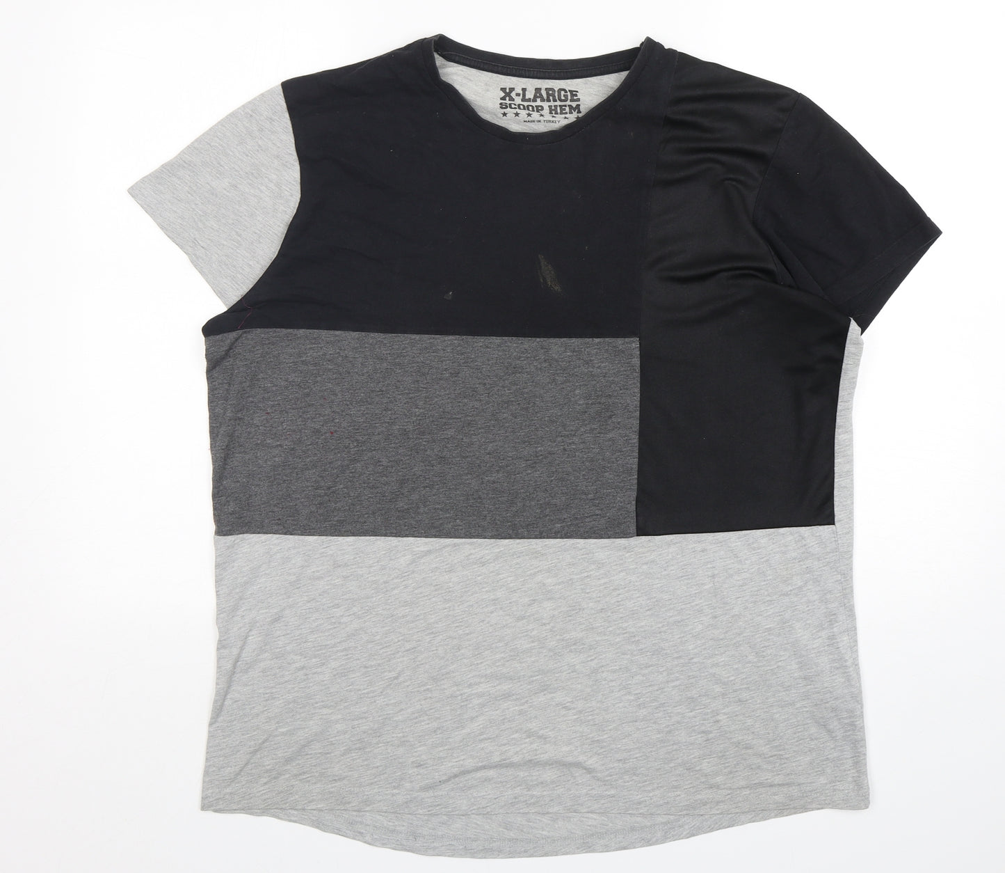 George Mens Multicoloured Colourblock Polyester  T-Shirt Size XL Round Neck