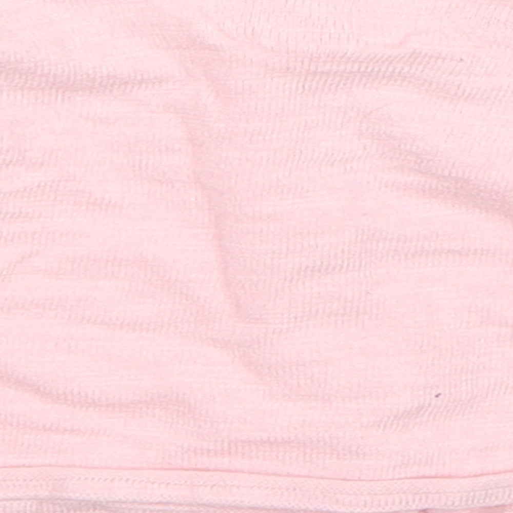 F&F Girls Pink Floral Cotton Cardigan Jumper Size 6-9 Months