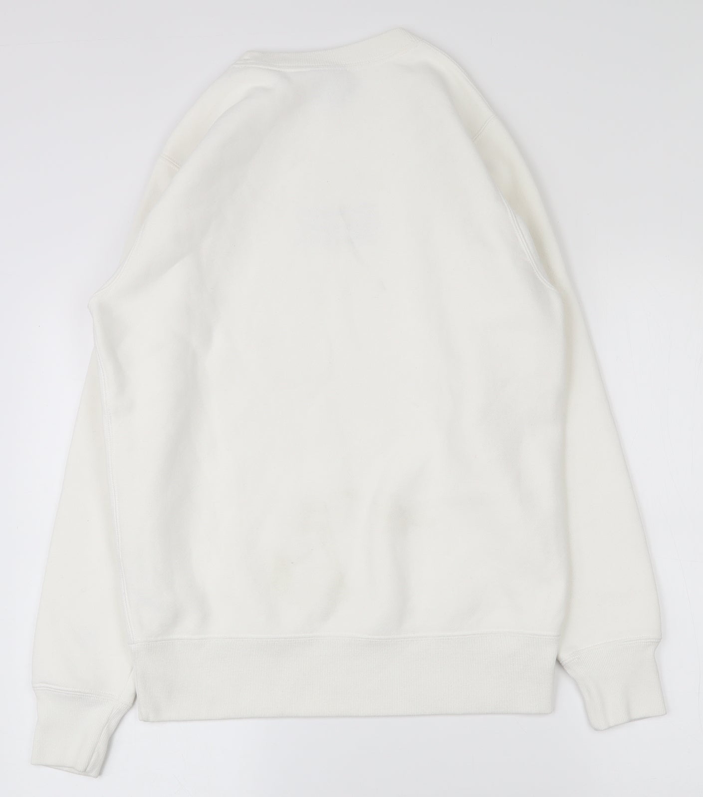 Champion Mens White  Cotton Pullover Sweatshirt Size XS