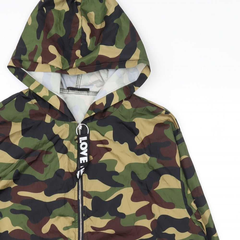 SheIn Womens Green Camouflage  Jacket  Size XL  Zip