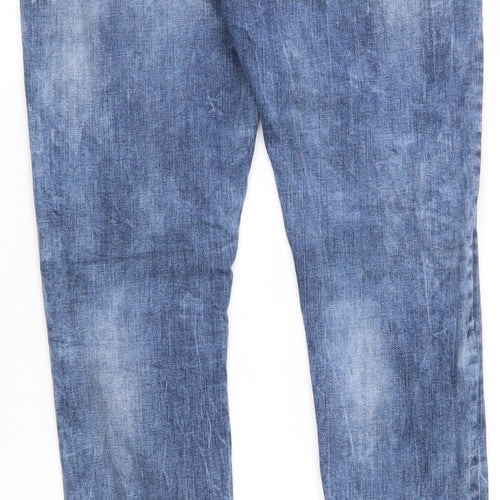 Denim & Co. Womens Blue  Cotton Skinny Jeans Size 12 L31 in Regular Zip