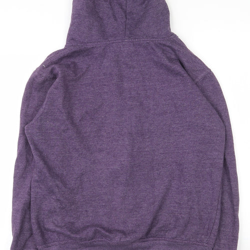 cargoquay Mens Purple  Cotton Full Zip Hoodie Size S