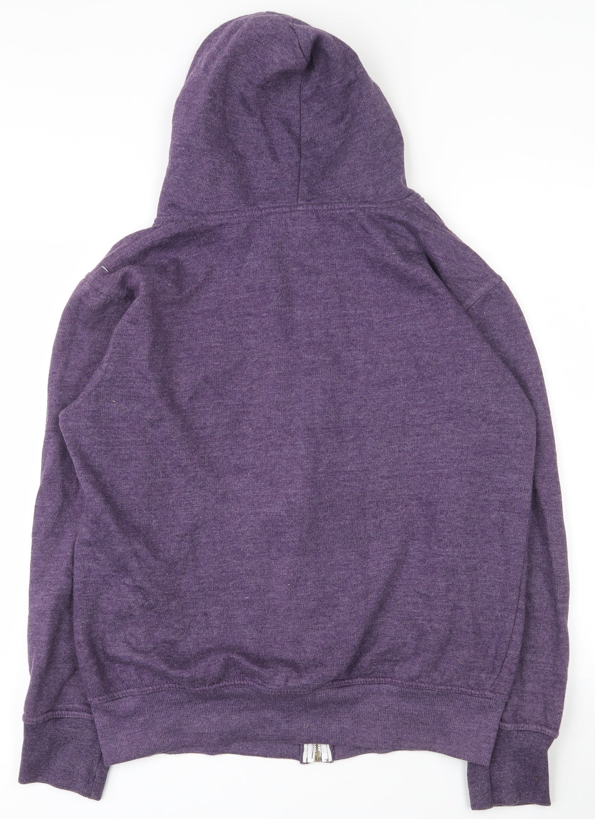 cargoquay Mens Purple  Cotton Full Zip Hoodie Size S