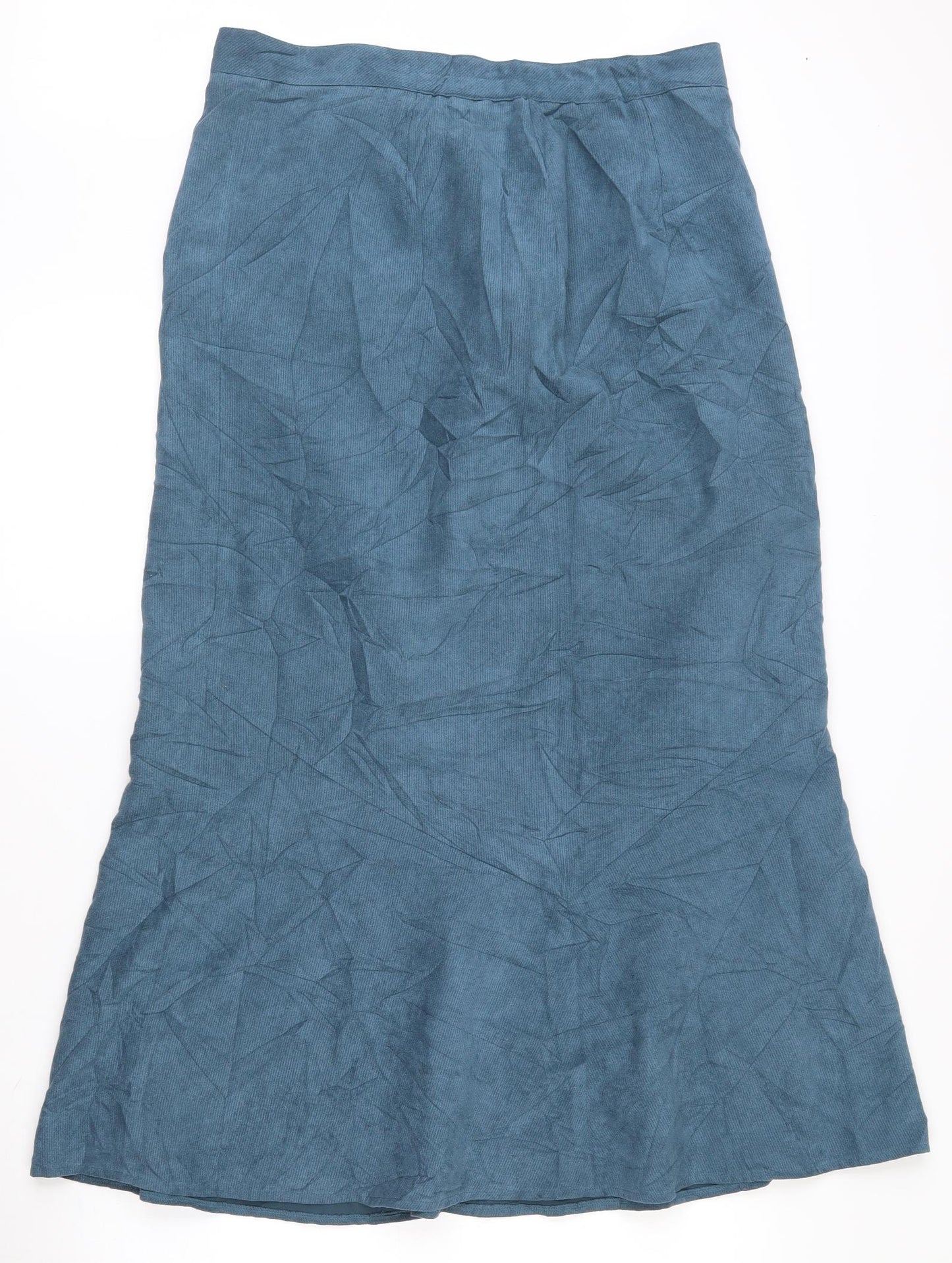 Oscar B Womens Blue  Polyester Trumpet Skirt Size 16   Zip