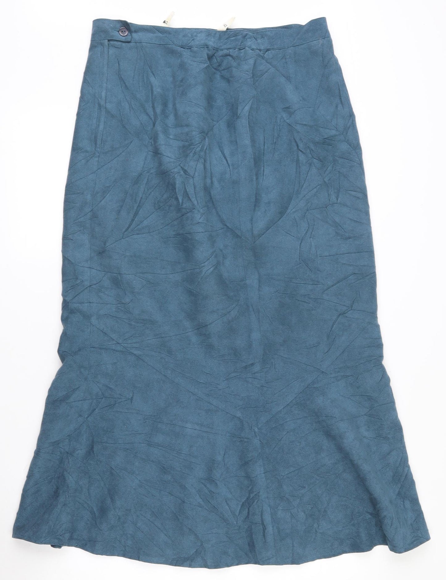 Oscar B Womens Blue  Polyester Trumpet Skirt Size 16   Zip