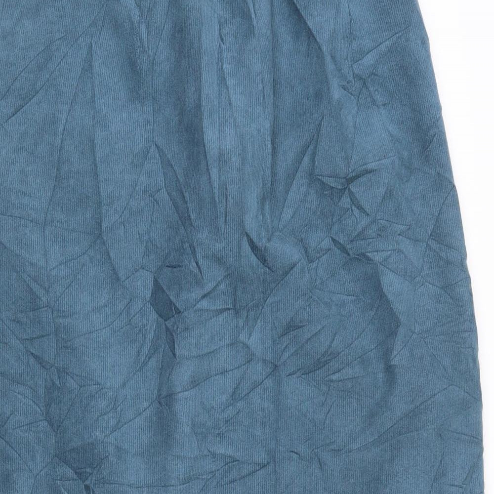 Oscar B Womens Blue  Polyester Trumpet Skirt Size 16   Zip