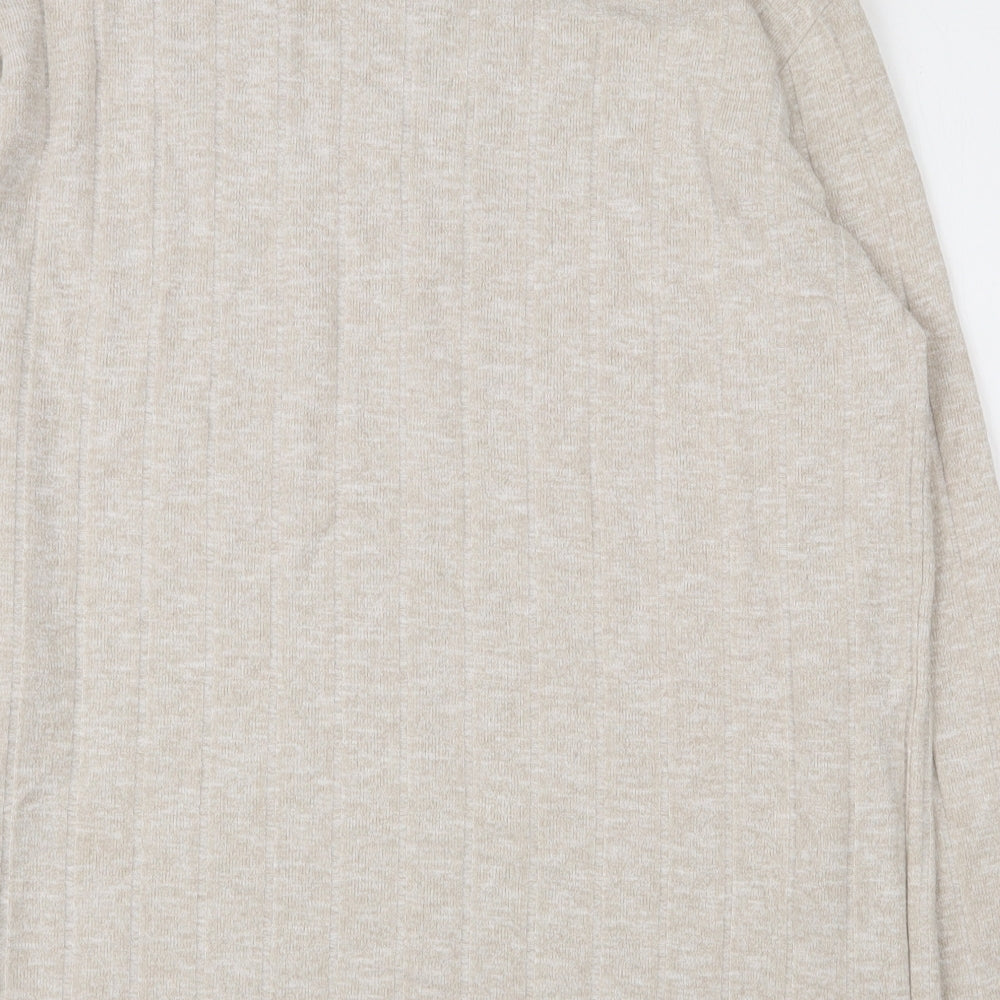 Marks and Spencer Womens Beige  Viscose Pullover Sweatshirt Size 14  Pullover
