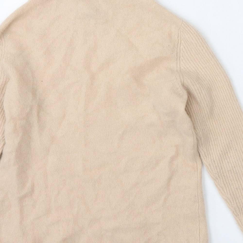 PURE Collection Womens Beige Roll Neck  Cashmere Pullover Jumper Size XS