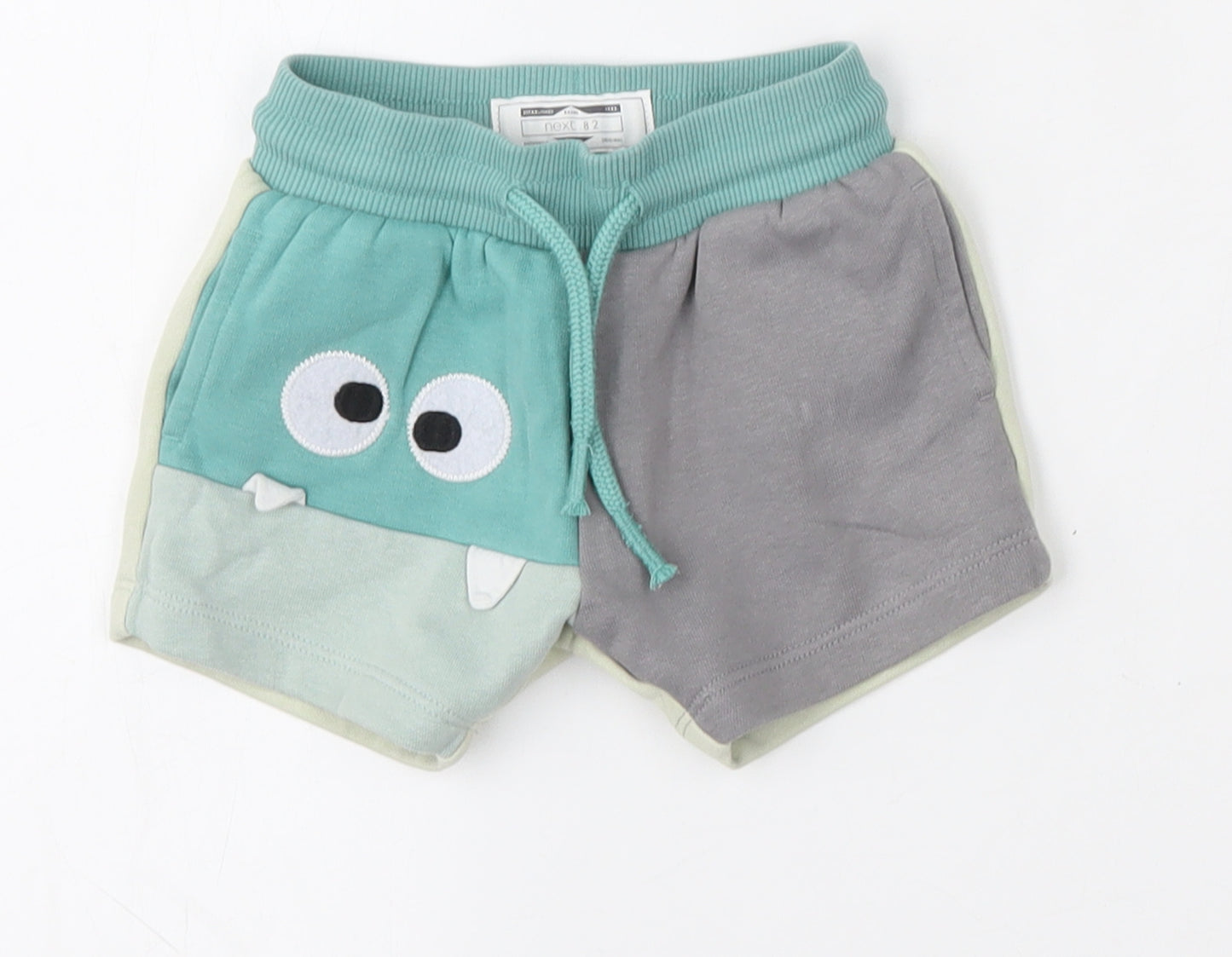 NEXT Boys Multicoloured  Cotton Cropped Trousers Size 6-9 Months  Drawstring