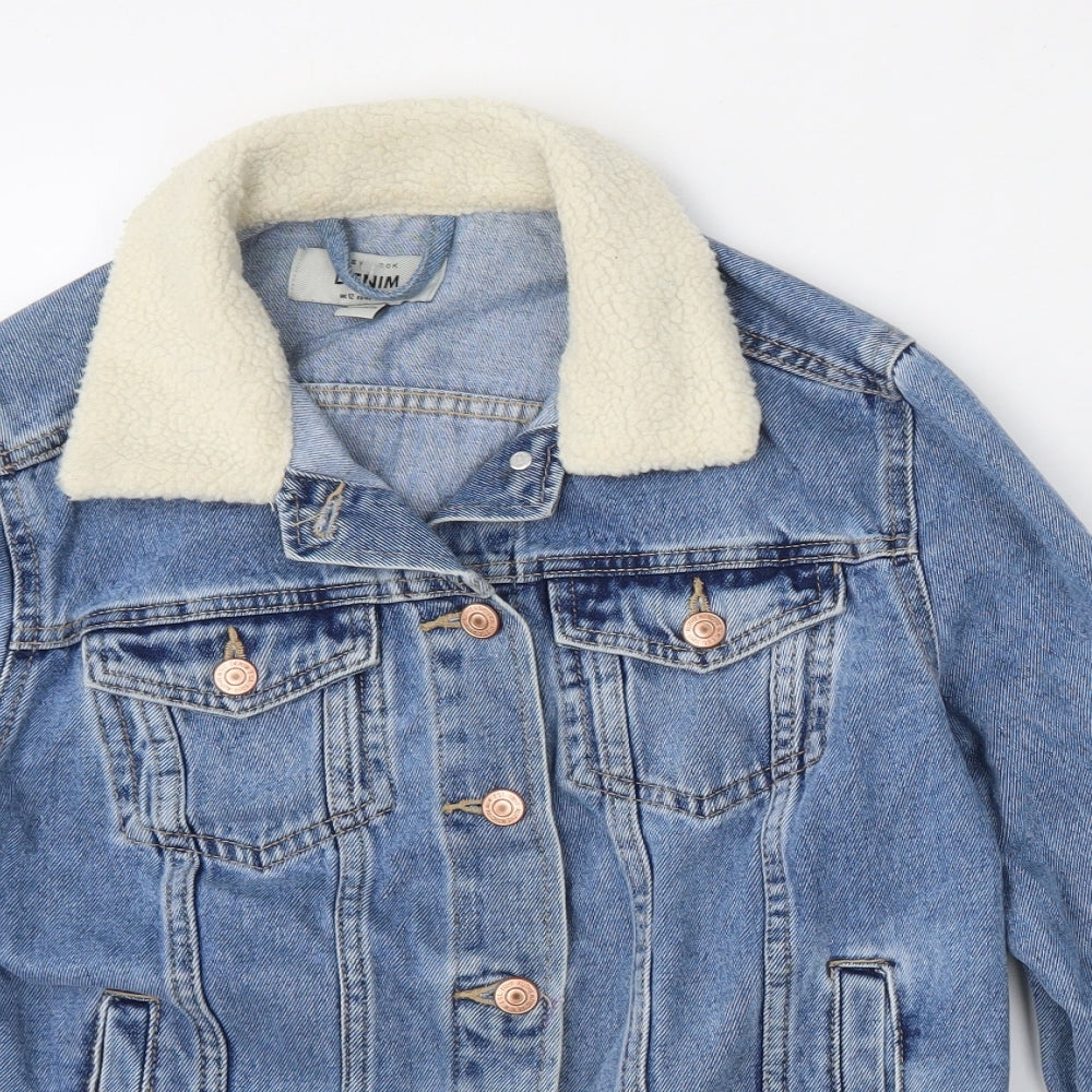 New Look Womens Blue   Jacket  Size 12  Button - Denim Jacket