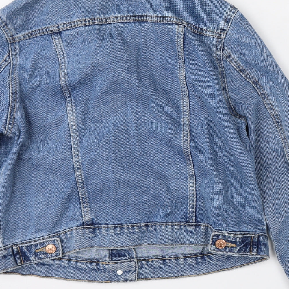 New Look Womens Blue   Jacket  Size 12  Button - Denim Jacket