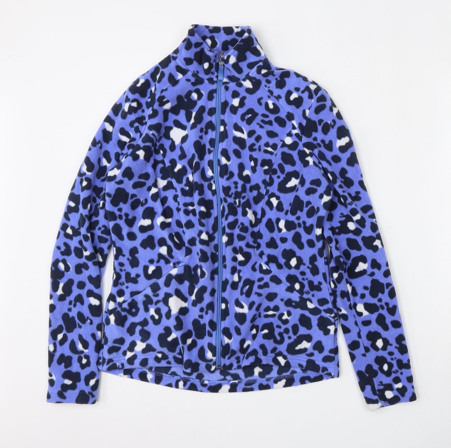 Marks and Spencer Womens Multicoloured Animal Print Polyester Full Zip Sweatshirt Size 10  Zip