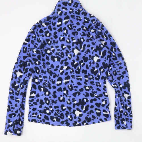 Marks and Spencer Womens Multicoloured Animal Print Polyester Full Zip Sweatshirt Size 10  Zip