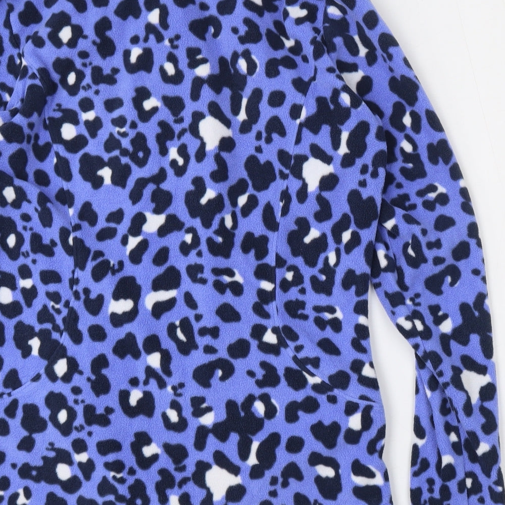 Marks and Spencer Womens Multicoloured Animal Print Polyester Full Zip Sweatshirt Size 10  Zip