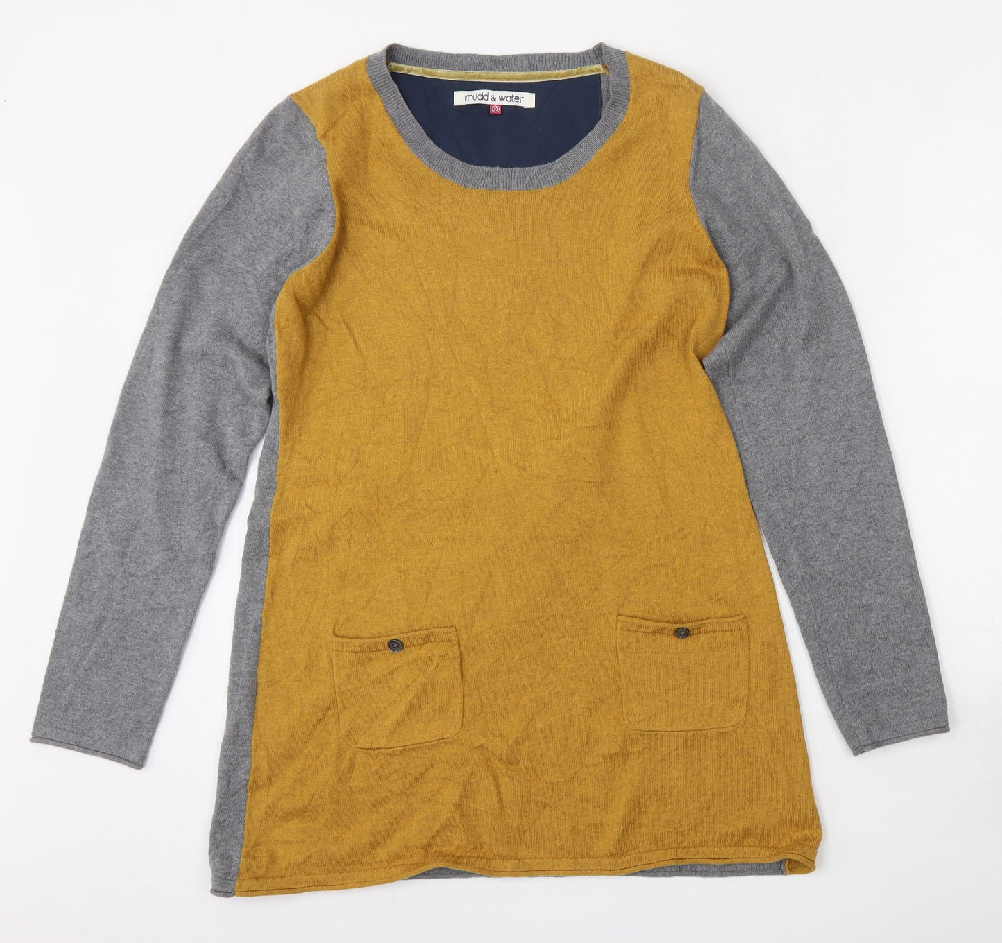 Mudd and Water Womens Multicoloured Round Neck  Cotton Pullover Jumper Size 10