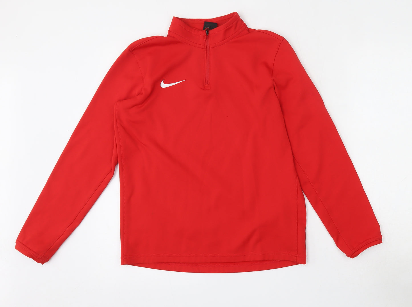 Nike Boys Red  Polyester Pullover Sweatshirt Size 12-13 Years  Zip