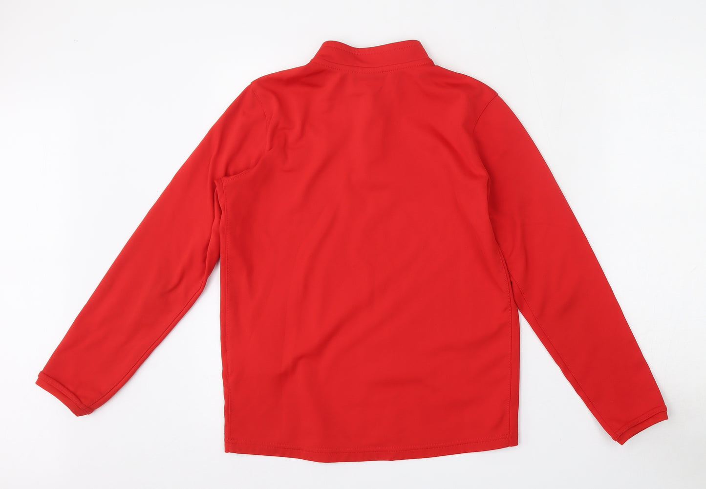Nike Boys Red  Polyester Pullover Sweatshirt Size 12-13 Years  Zip