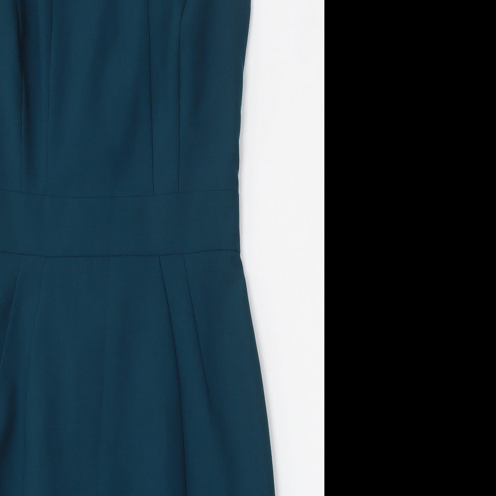 Dorothy Perkins Womens Green  Polyester Shift  Size 10  Round Neck