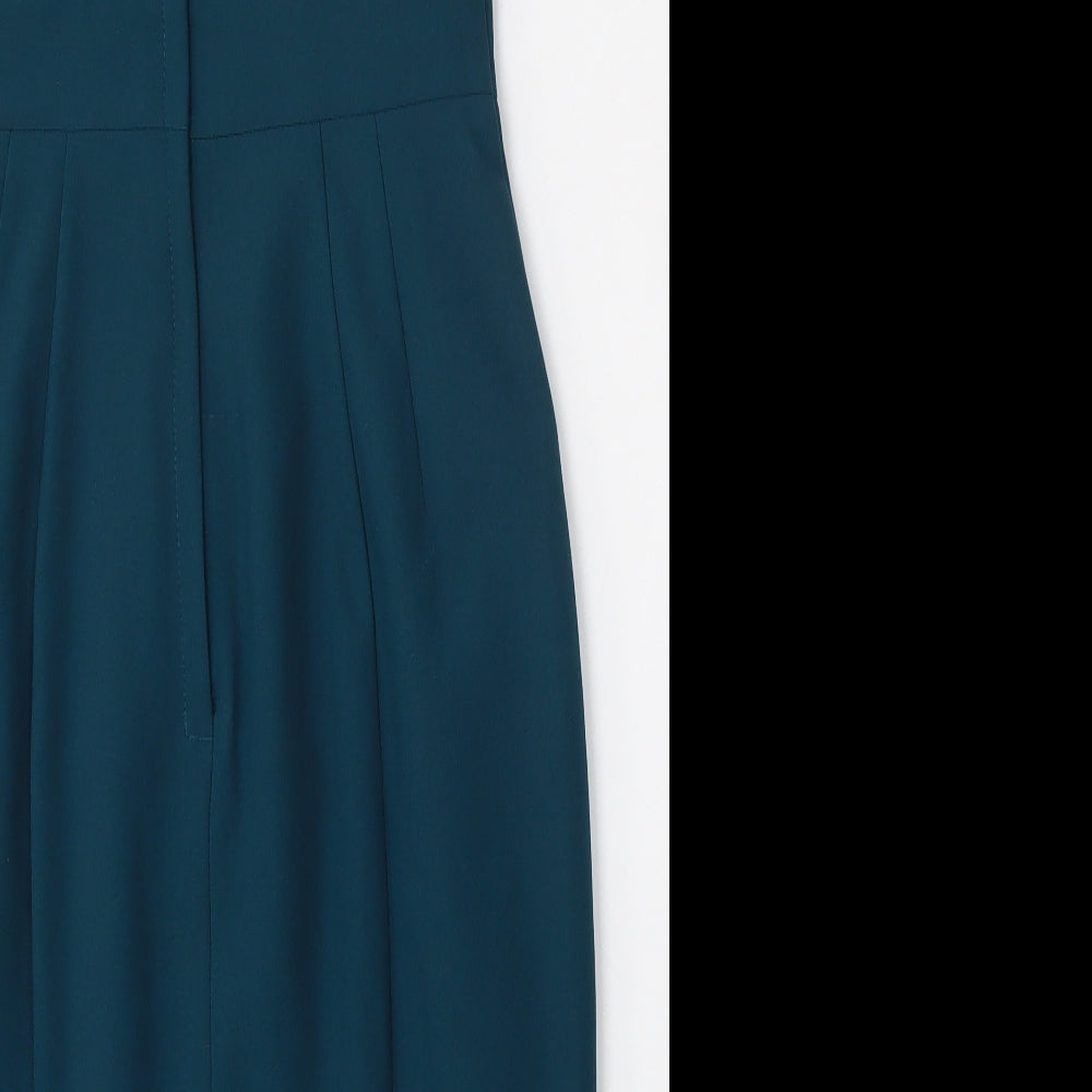 Dorothy Perkins Womens Green  Polyester Shift  Size 10  Round Neck