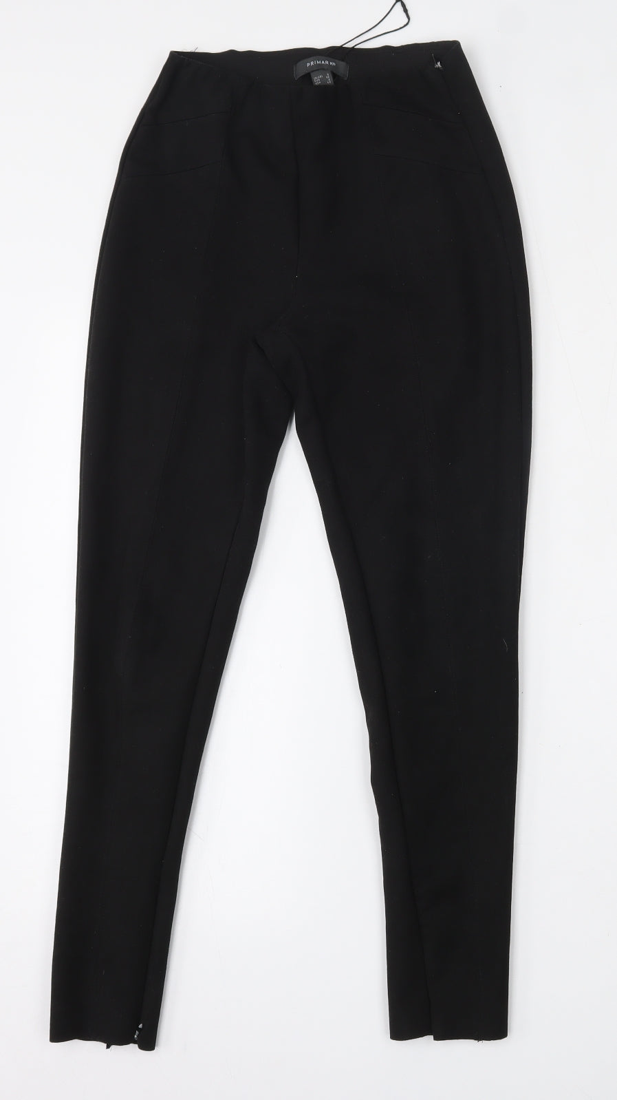 Primark Womens Black  Polyester Carrot Trousers Size 8 L28 in Regular