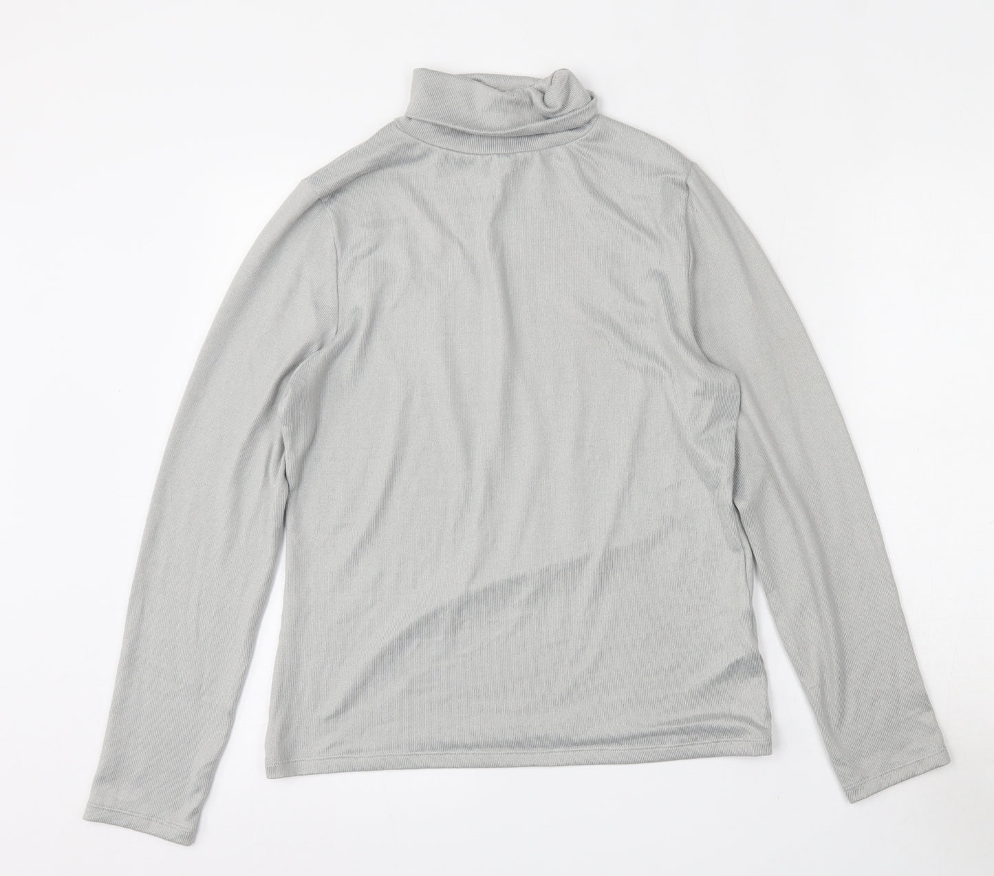 Pep and Co Womens Grey Roll Neck  Polyester Pullover Jumper Size 16